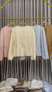 Ber.guna Yuka Blouse Bahan Katun Atasan Wanita Top Korean