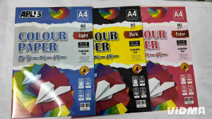 Aplus A4 80gsm Colour Paper Light/ Dark/ Cyber Assorted 30 Sheets
