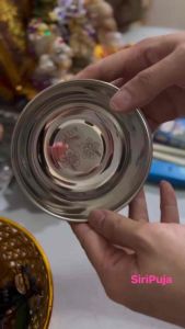 ถ้วยสแตนเลสแท้ สไตล์โบราณ ตกแต่งด้วยหินสี นำเข้าจากอินเดีย