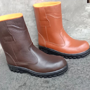 Sepatu Boots Safety Lodong Kulit