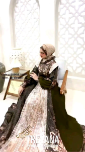 NEW Collection Gamis Thyana Set Scraf 2in1 By Trevana