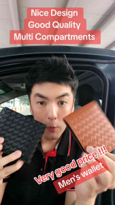(SG) Fashion Men PU Leather Wallet Card Holder Note Cash Holder Wallet