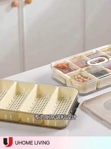 [Local Seller] Food Storage Containers Stackable Refrigerator Organizer Bins with Lids with Removable Compartment with Date Indicator