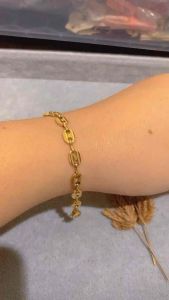 Gelang Rante Pecah Kopi Titan Wanita