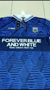 Jersey Klasik Forever Blue And White ( With Patch ) - PLAYER12