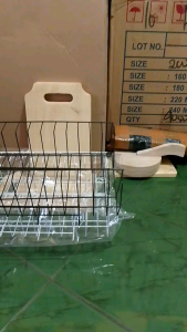 Rak Serbaguna 2 Susun Besi – Anti Karat & Kuat | Untuk Bumbu Kosmetik Buah Sabun | Hitam/Putih