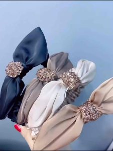 Headband Zarara Bando Korea Bandana Lebar Pita Berlian Rhinestone Mewah by Velmorra