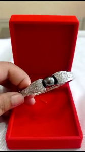 Gelang Mewah Mutiara Lombok | Gelang Mutiara Laut Cantik Elegan | Gelang Rhodium Mutiara Air Laut Asli Lombok Grade B
