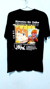 Kaos Anime Demon Slayer/Kaos Zenitsu Agatsuma/Kaos Anime Jepang/Baju Anime Jepang/Kaos Distro Pria Terbaru