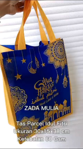 Tas Lebaran Parcel besar Tebal 12 pcs Ukuran 30x15x40 cm  kado Idul Fitri Goodie bag kain spunbond