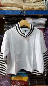 T-shirt Crop Top Anak Perempuan Usia 1 - 11 Tahun Motif Grafis Basic Poolos Lengan Panjang Turtleneck Bergaya Kasual Dan Elegan Masakini