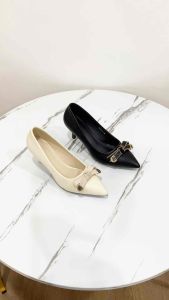 Brevinni Gracie Heels - Sepatu Heels Wanita 5cm Kulit Premium - Sepatu Heels Dove - Heels Premium Quality - High Heels Shoes - Sepatu Heels Runcing - Sepatu Pesta Kondangan Elegant Heels - Heels Kerja Kantor - Sepatu Heels Korea Korean Style