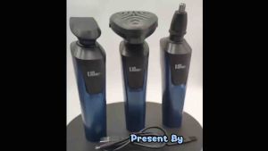 เครื่องโกนหนวดไฟฟ้า LINGKE 3 in 1 โกนหนวด แต่งจอน กันจมูก ตัดหนวด กันหนวด แบตเตอรี่ในตัว ของขวัญผู้ชาย mens grooming