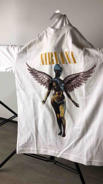 Kaos Nirvana In Utero Putih T-Shirt Pria Wanita Cotton Combed