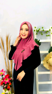 Hijab Instan Yamini Swarovski 2 Lapis Pet Antem