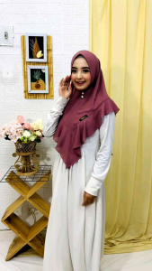 Jolimo Collection: Khimar Ceruty Yamini & Jilbab 2 Layer