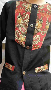 Setelan Baju Adat Batik Anak Sekolah Bonus Iket
