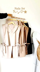 (COD) Setelan Celana Wanita Terbaru - NALA SET - Setelan Vest Dan Celana Wanita Kekinian - Setelan Baju Wanita Terbaru