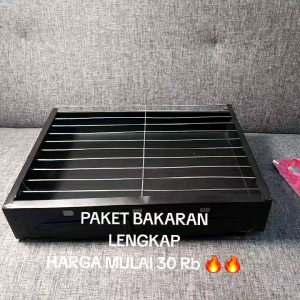 COD Paket Bakaran Ayam Ikan Jagung Sosis Free Capitan kuas Kipas panggangan Jepit