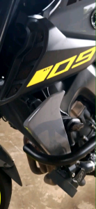 YAMAHA MT - 09 ENGINE CRASHGUARD (HEAVY-DUTY)POWDER COATED