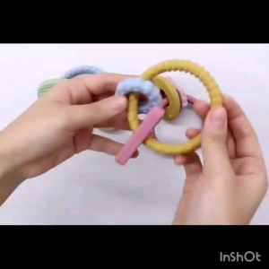 Kids Sensory Wrist Baby Rattle teether silicone teething Child Chewing Toy