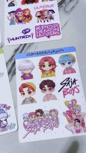 KPOP DEMON HUNTERS HUNTIX Sticker Vinyl glossy waterproof sticker SAJA BOYS