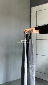 Rok Cargo Jeans Wanita Highwaist / Cargo Skirt-Rok Denim Korean Style