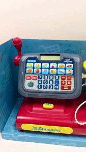 Kids Shopping Time Cash Register Play Set – Pretend Supermarket Toy with Scanner Beep Sound Mic & Accessories (BX2)