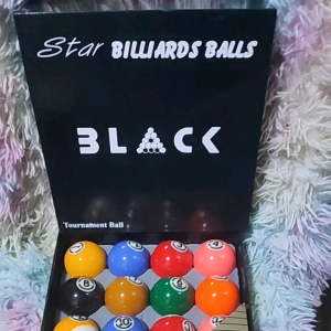 STAR BILLIARDS BALL BLACK ORIGINAL Belgian QUALITY 2 1/4 SIZE STANDARD.