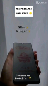 Tempered Glass Ceramic MATTE For Vivo Y93 Y95 Y91 Y1s Anti Gores Spy Privacy Anti Kepo Full Layar