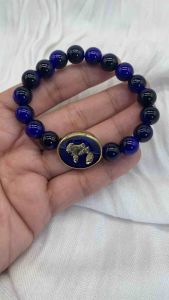 Money Tree with Blue Tiger Eye Color of the Year 2027 Lucky Charm Bracelet