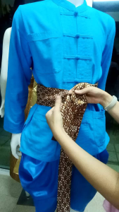 ผ้าคาดเอวชาย ลาย 2 ม ความยาว 2 มม. พิมพ์ทอง ไทย