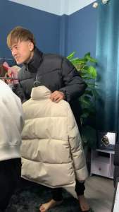 ÁO KHOÁC PHAO NAM DÀY 2 LỚP KÈM MŨ lông THÁO RỜI