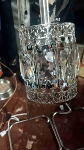 Round KING Crown Silver Gold Coin Cattering Lamp