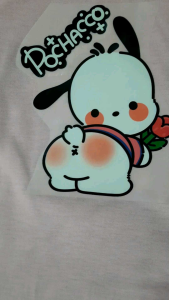 Atasan kaos anak-anak dtf motif lucu pochacco anjing buat usia 2-10 tahun