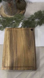 BIG WOODEN BOARD (16x12\") | RECTANGLE CHARCUTERIE CHEESE CHOPPING BOARD | ACACIA WOOD