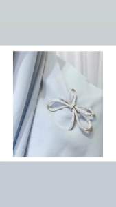 ZHULIAN KERONGSANG DOUBLE RIBBON RHODIUM (🎁+ORIGINAL HQ)💜 - BROOCH/PIN TUDUNG