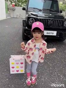 2-8Tahun Kemeja pink lengan panjang baju outer anak perempuan