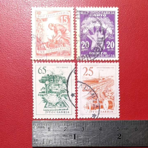 Koleksi Prangko kuno Yugoslavia klasik 4 Pcs 1951-1961 USED