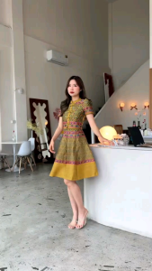 🤍ชุดเดรสผ้าฝ้ายทอเครื่องพรีเมี่ยม