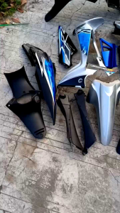 Cover Body Fullset Halus Kasar Honda Supra X 125 New Batman 2007 s/d 2013 Warna Biru Hitam Silver
