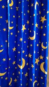 GORDEN PLISKET MOTIF BULAN BINTANG / GORDEN PINTU / TIRAI JENDELA BULAN BINTANG/ GORDEN MURAH MERIAH