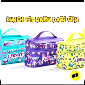 Tas bekal set Lunch Fit / kotak makan set /kotak makan motif Lunch Fit Tas Serbaguna Anak