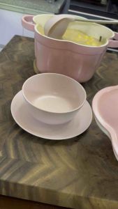 Pink Silicon Soup Ladle Heavy Duty Stainless handle Aesthetic