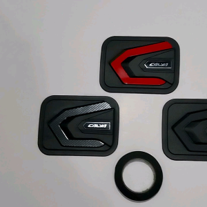 Tank Cover Tutup Tangki Bensin Mobil Toyota Calya Tahun 2016-2023 Hitam List Merah Carbon Black Full Aksesories Exterior