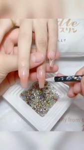 Nail art 5A mini colorful zircon【Random 50pcs/pack】网红超小迷你轻奢微钻尖底闪亮长条水滴马眼指甲精致钻石堆钻饰品