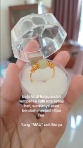 Cincin Batu Giok Hijau Asli All Size Permata Cantik Ikatan Anti Luntur Tidak Gatal No Menghitam