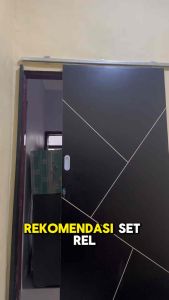 REL PINTU GESER BESI / REL PINTU SLIDING GALVANIS UKURAN 160cm s/d 210cm