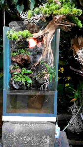 Hòn Non Bộ Có Thác Nước MiNi-Thác Nước Cho Bán Cạn- Bể Cá Cảnh-Tặng kèm máy bơm và máy khối (không hồ kiếng)