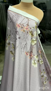 kain Bianca arnami silk motif kembang pinggir | warna pastel